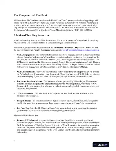 Physics For The Life Sciences , 2nd UK Ed. Edition Test Bank - Page 8 preview image