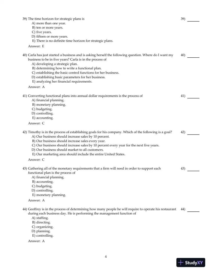 Entrepreneurial Finance, 6th Edition Test Bank, page 16