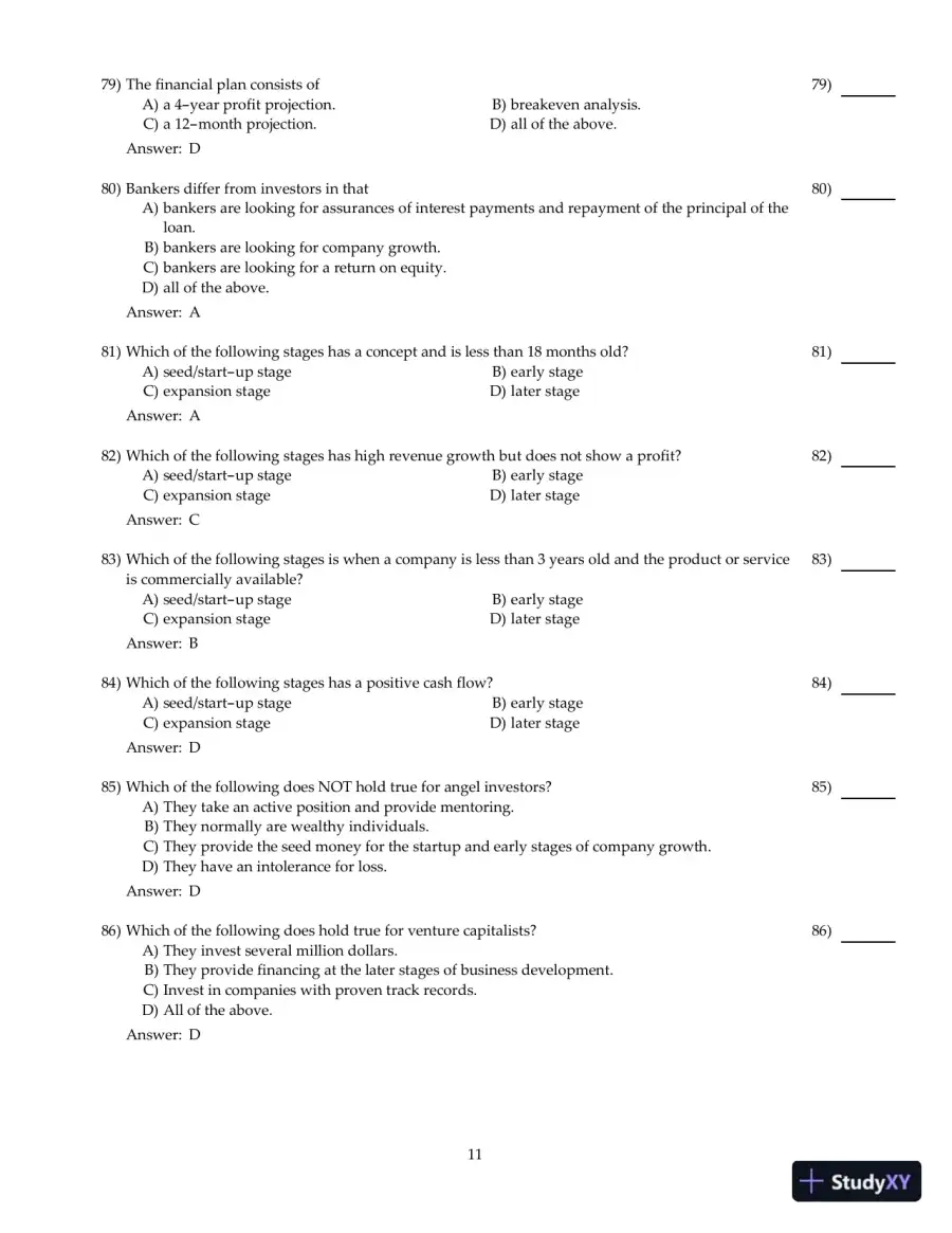 Entrepreneurial Finance, 6th Edition Test Bank, page 23