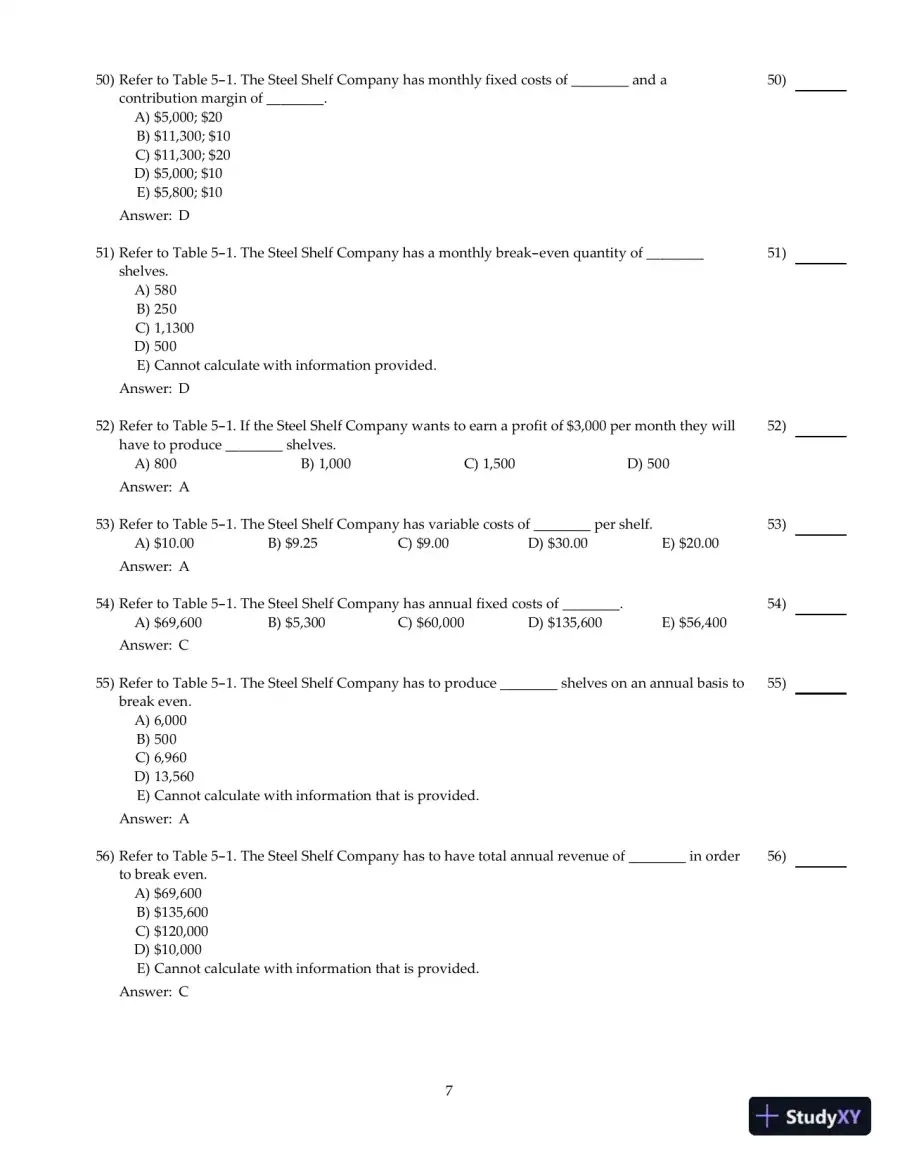 Entrepreneurial Finance, 6th Edition Test Bank, page 31