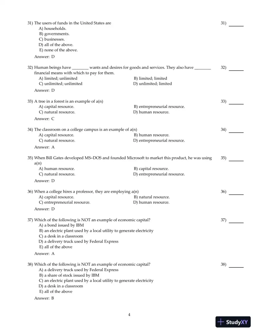 Entrepreneurial Finance, 6th Edition Test Bank, page 5