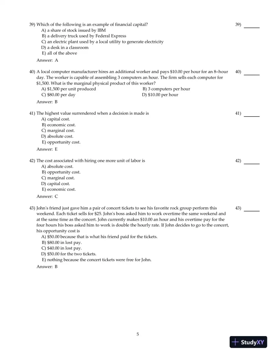 Entrepreneurial Finance, 6th Edition Test Bank, page 6