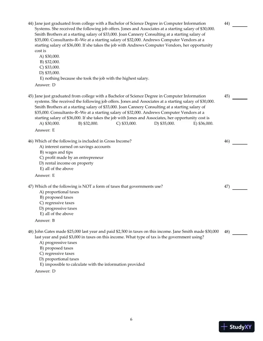 Entrepreneurial Finance, 6th Edition Test Bank, page 7