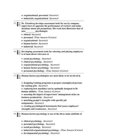 Test Bank For Myers' Psychology for AP, 1st Edition - Page 5 preview image