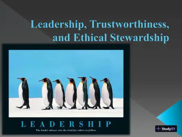 Leadership, Trustworthiness, And Ethical Stewardship - Page 1 preview image