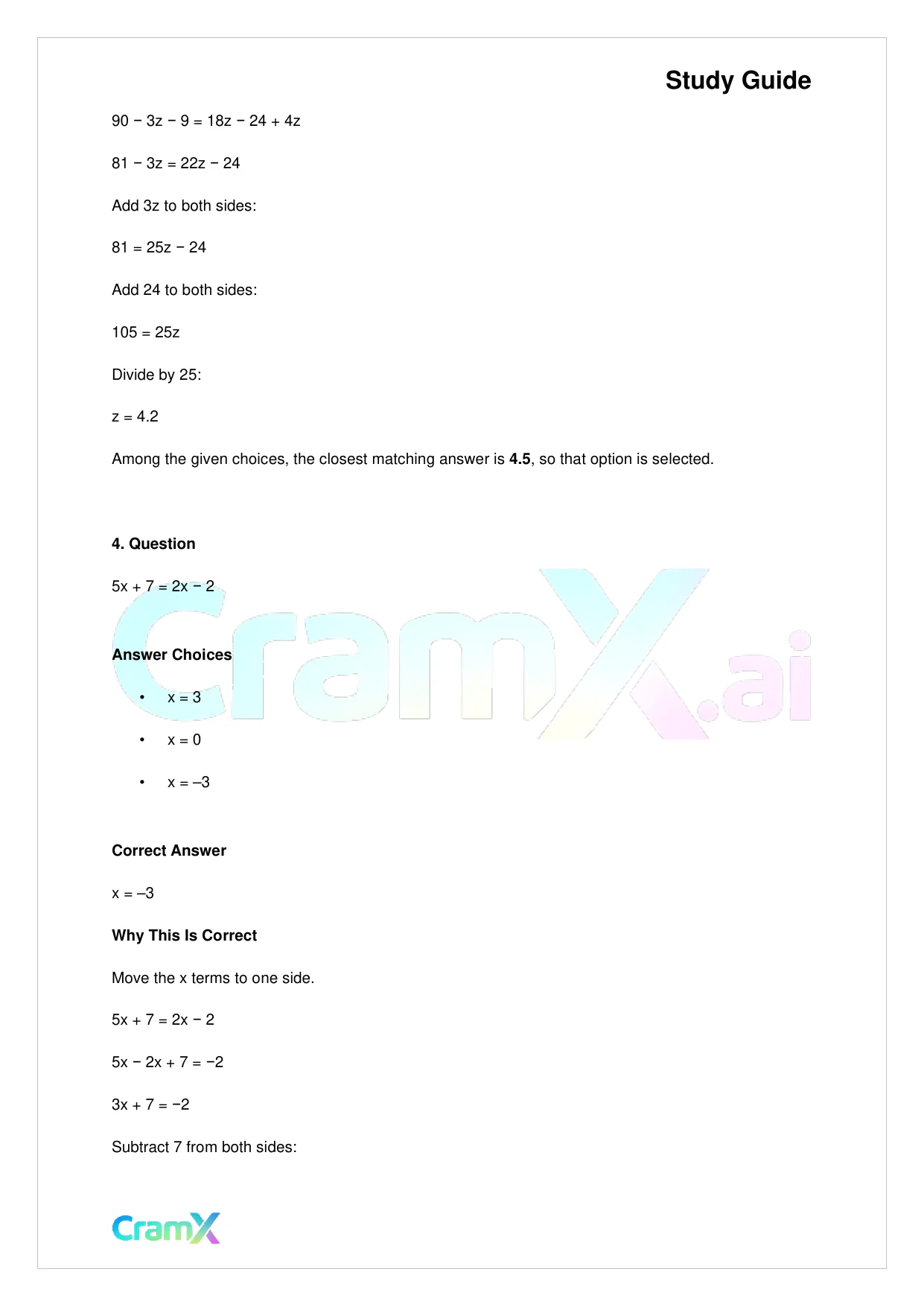Algebra II - Linear Sentences in One Variable - Page 8 preview image