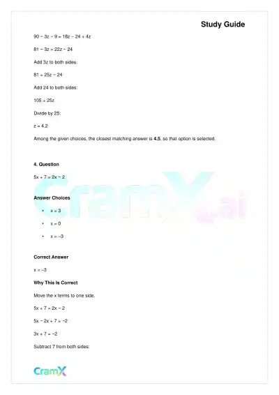 Algebra II - Linear Sentences in One Variable - Page 8 preview image