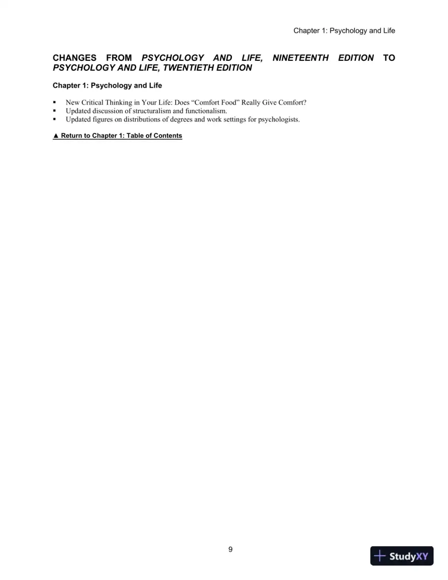 Lecture Notes For Psychology And Life, 20th Edition, page 10