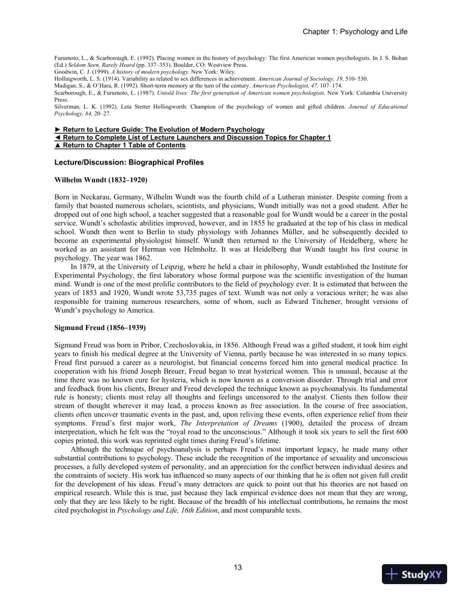 Lecture Notes For Psychology And Life, 20th Edition, page 14