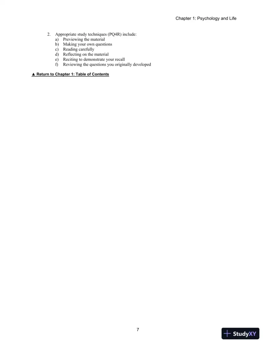 Lecture Notes For Psychology And Life, 20th Edition, page 8