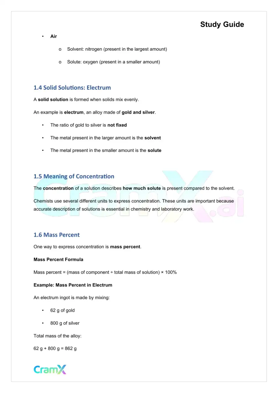 Chemistry - Solutions, page 2