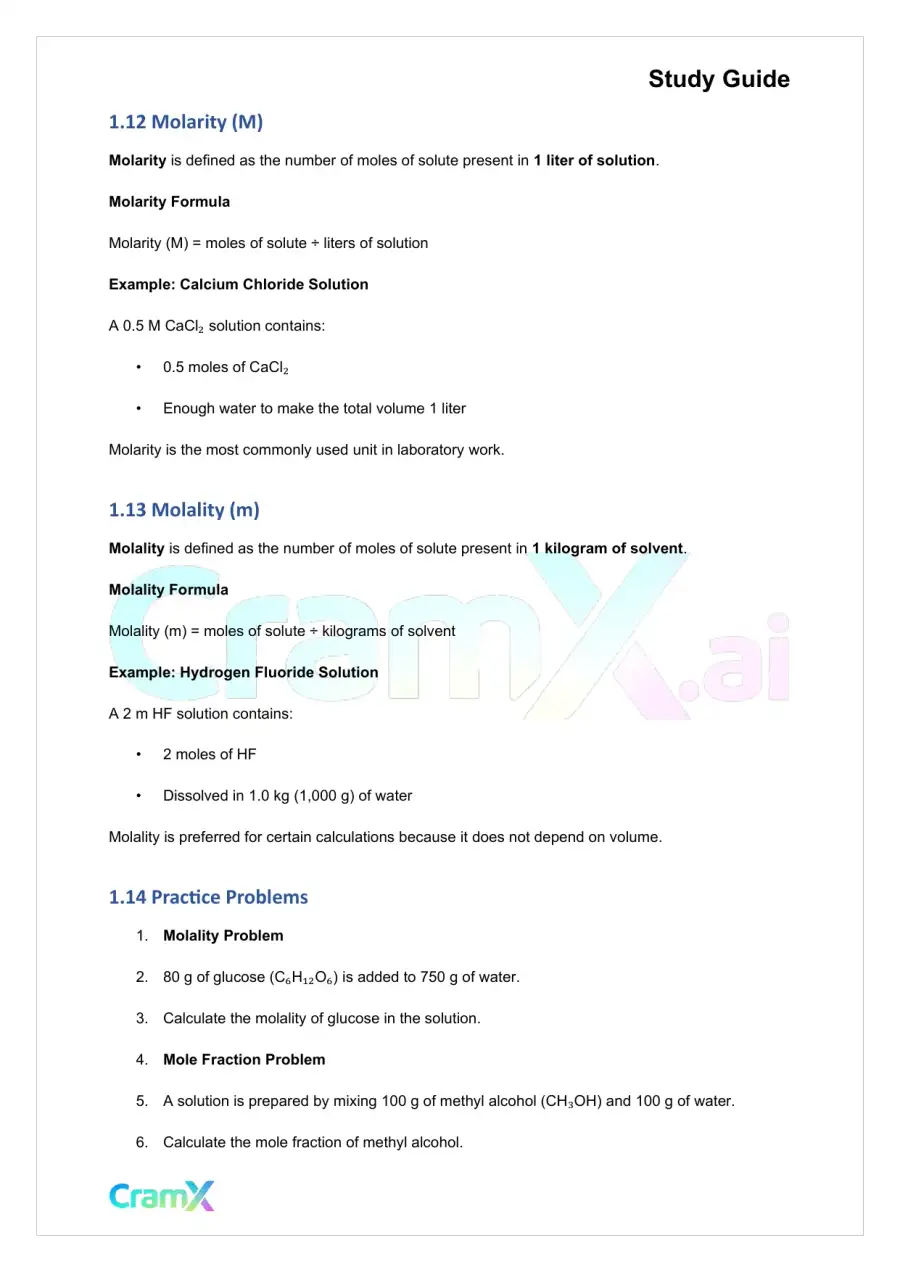 Chemistry - Solutions, page 5