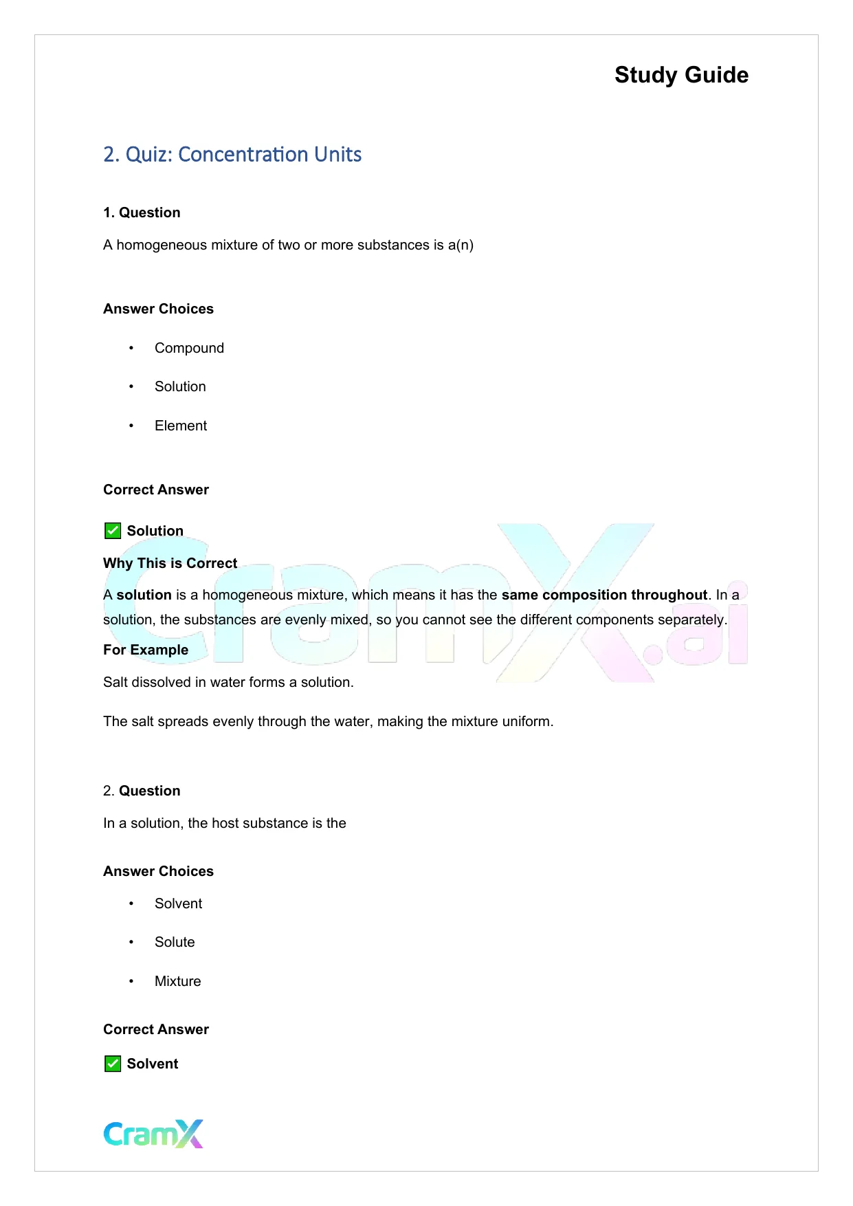 Chemistry - Solutions - Page 6 preview image