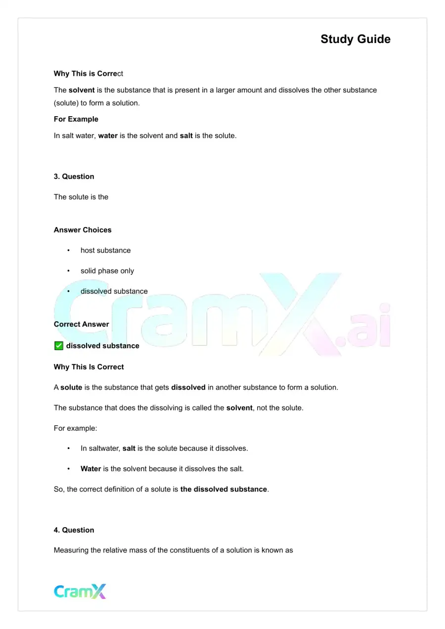 Chemistry - Solutions, page 7