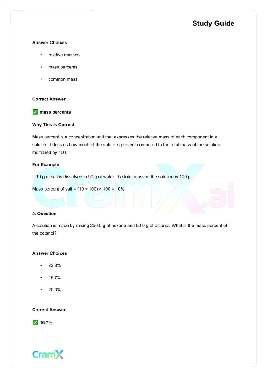 Chemistry - Solutions, page 8