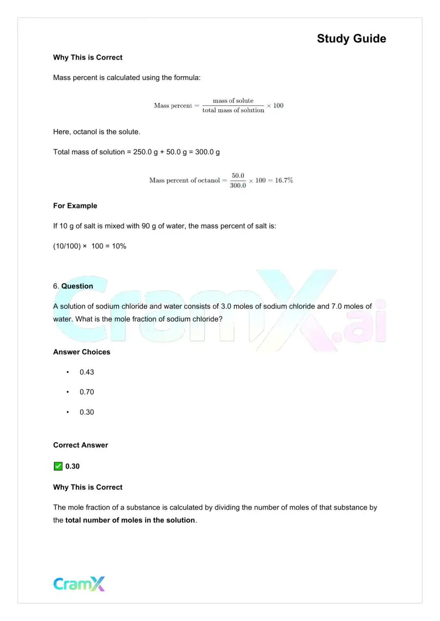 Chemistry - Solutions, page 9