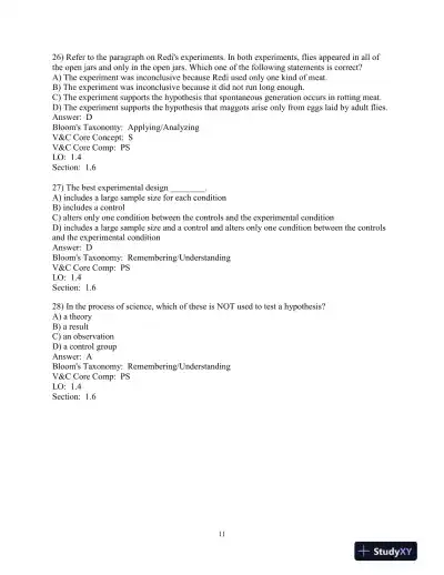 Test Bank For Biological Science 6th Edition Test Bank - Page 12 preview image