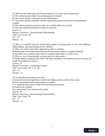 Test Bank For Biological Science 6th Edition Test Bank - Page 14 preview image