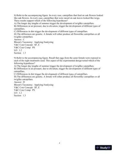 Test Bank For Biological Science 6th Edition Test Bank - Page 5 preview image