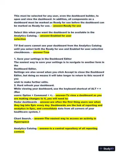 2023-2024 COG170 Cogito Epic Training Fundamentals Practice Exam with Answers (198 Solved Questions) - Page 3 preview image