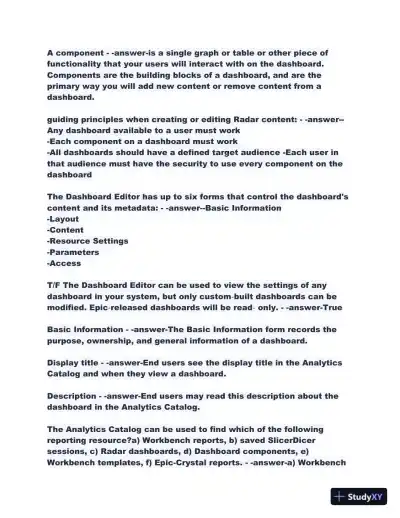 2023-2024 COG170 Cogito Epic Training Fundamentals Practice Exam with Answers (198 Solved Questions) - Page 4 preview image