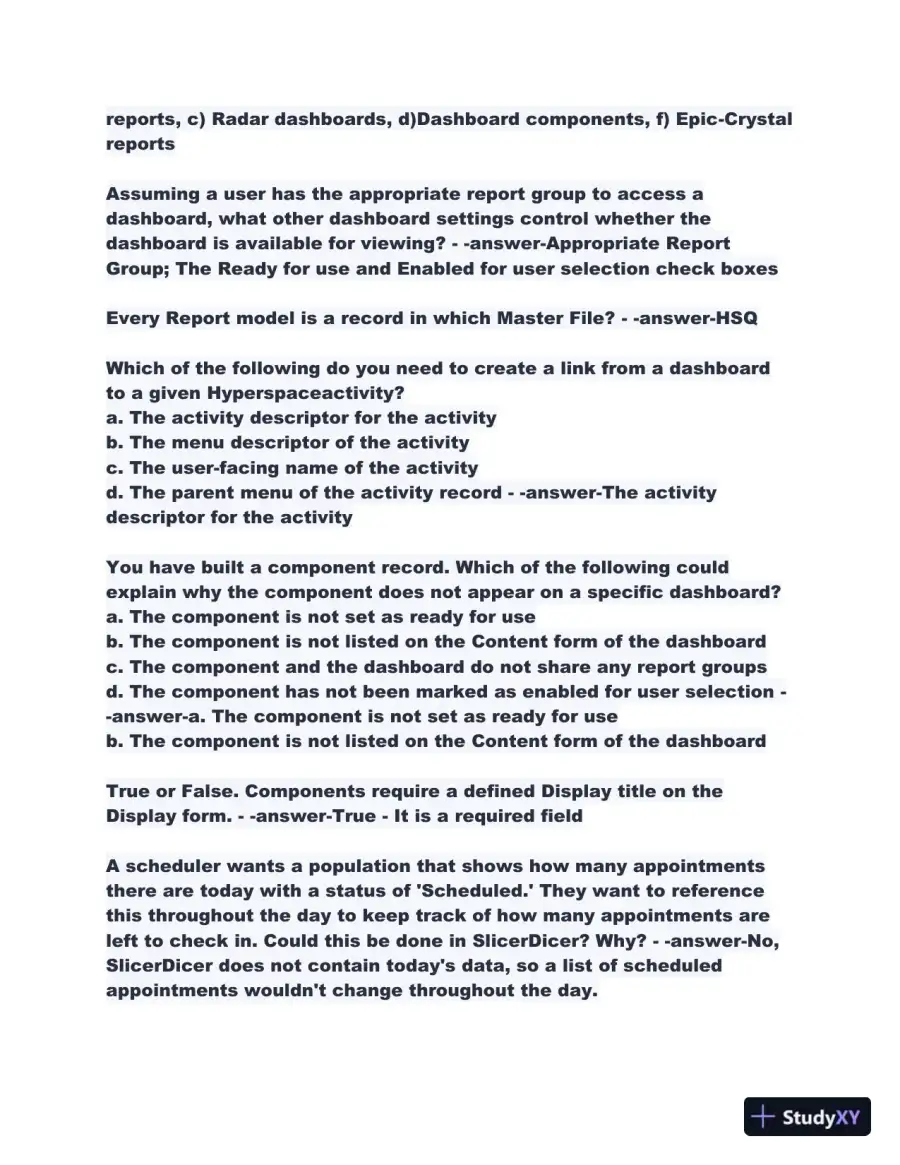 2023-2024 COG170 Cogito Epic Training Fundamentals Practice Exam with Answers (198 Solved Questions), page 5
