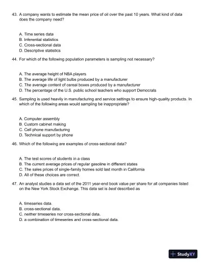 Business Statistics: Communicating with Numbers 2nd Edition Test Bank - Page 7 preview image