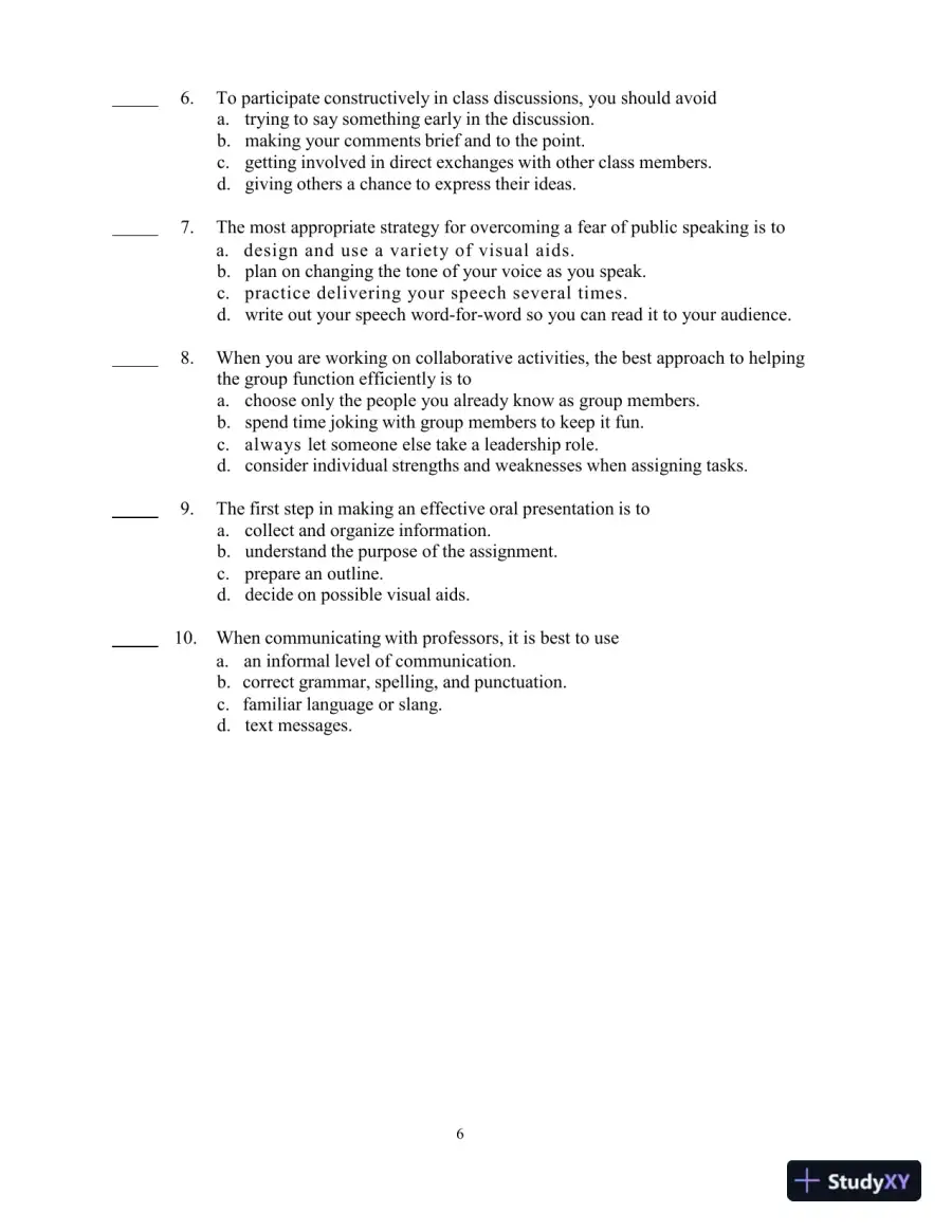Test Bank for College Reading and Study Skills, 14th Edition, page 13
