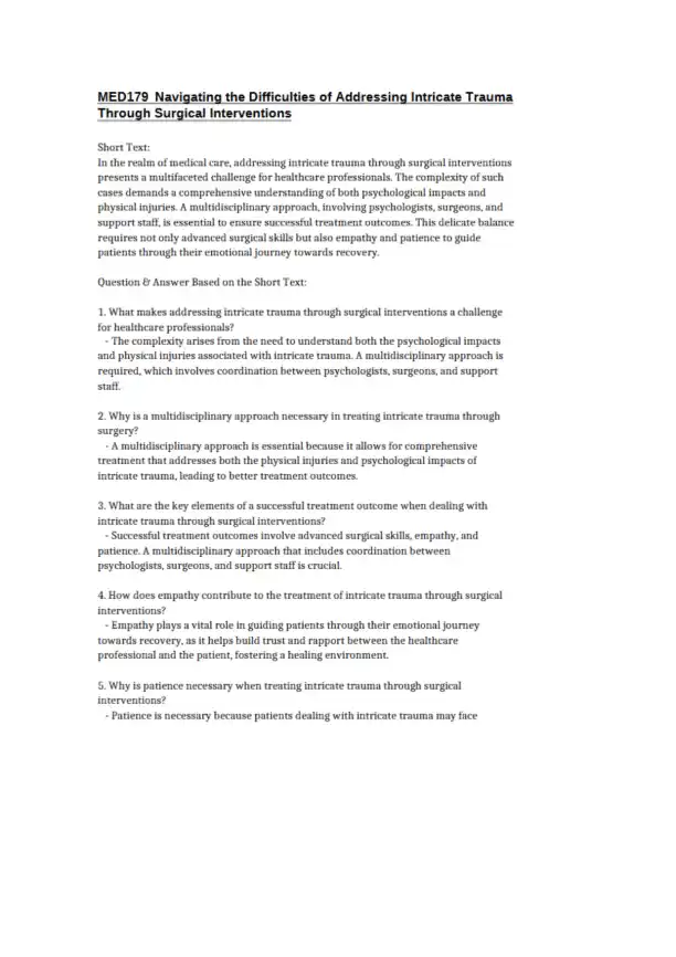 Navigating the Difficulties of Addressing Intricat - Page 1 preview image