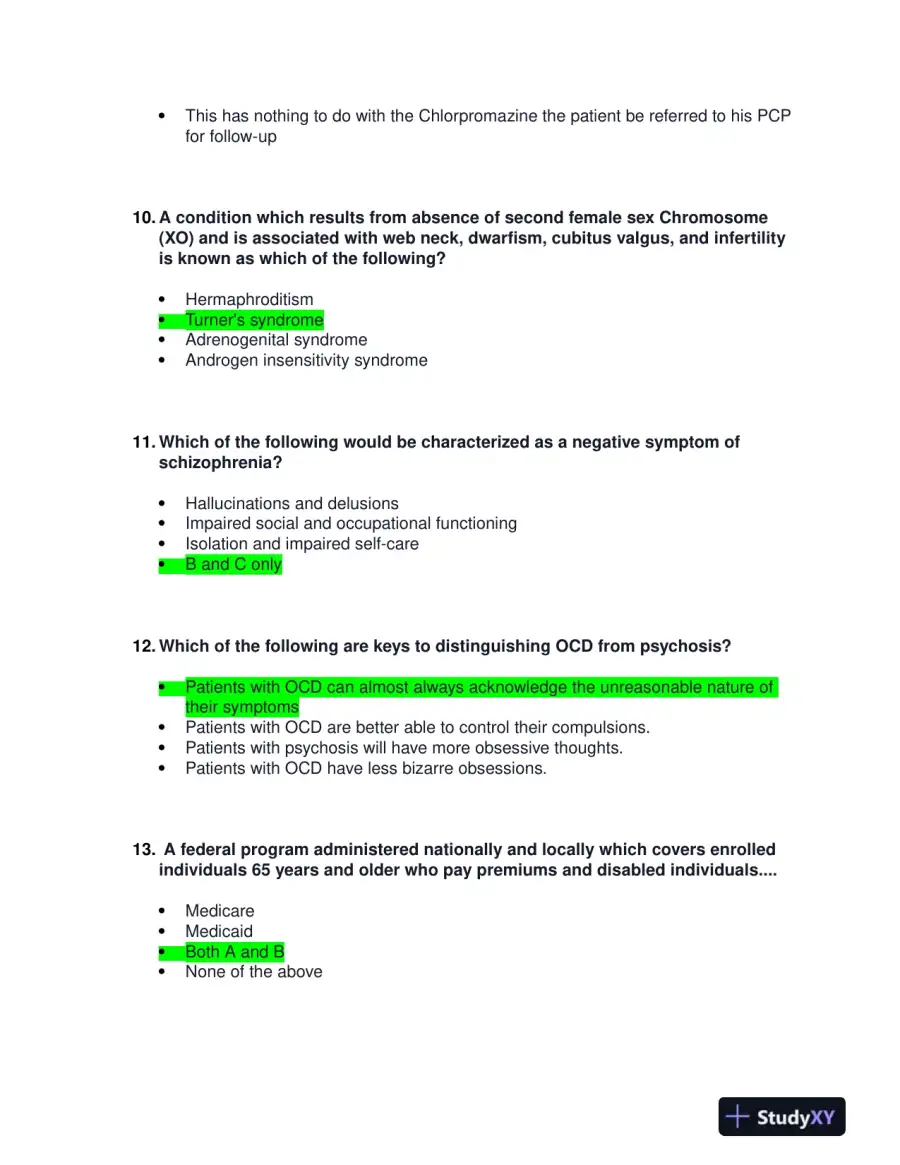 NRNP6675 Neurology Week 6 Midterm Exam With Answers (100 Solved Questions), page 4