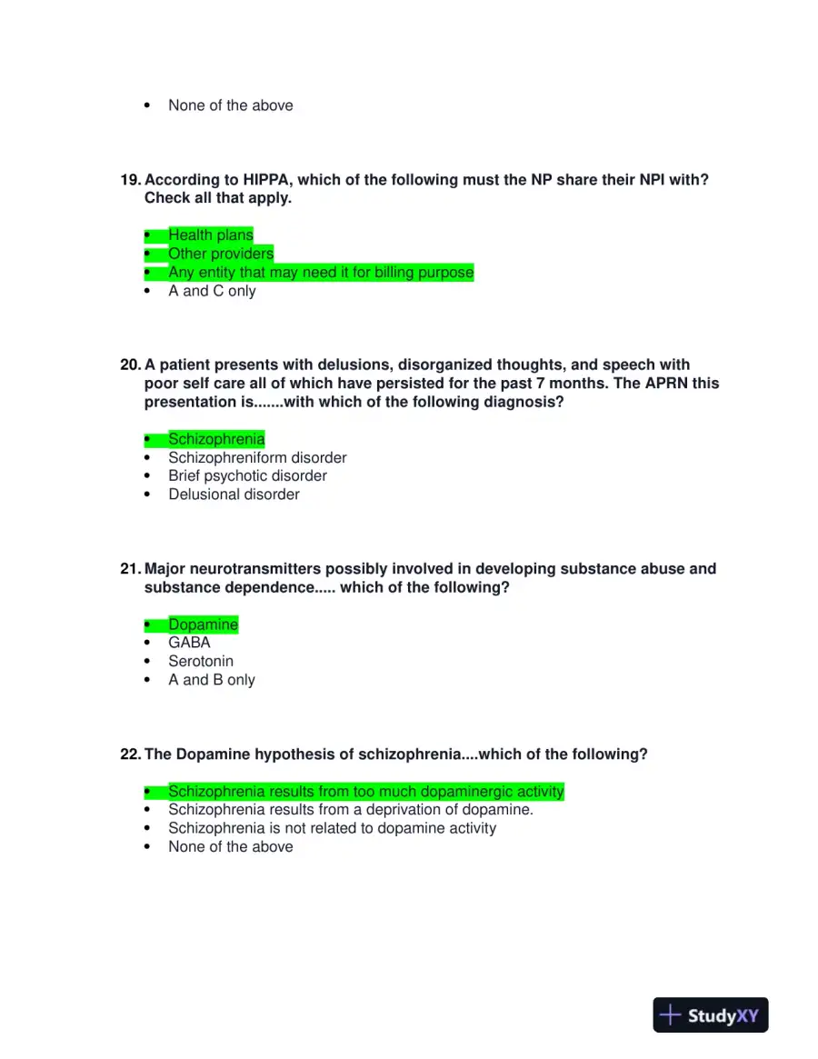 NRNP6675 Neurology Week 6 Midterm Exam With Answers (100 Solved Questions), page 6