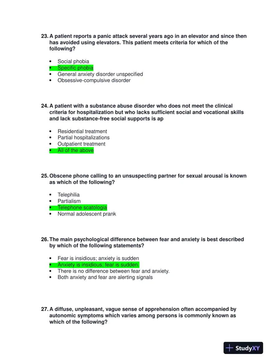 NRNP6675 Neurology Week 6 Midterm Exam With Answers (100 Solved Questions), page 7