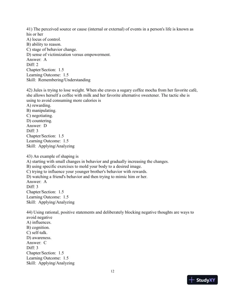 Test Bank for Access To Health, 15th Edition, page 13