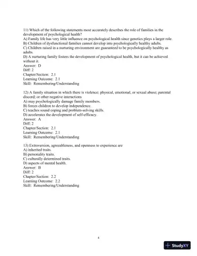 Test Bank for Access To Health, 15th Edition - Page 29 preview image