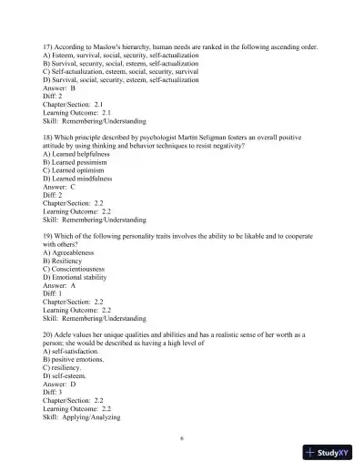 Test Bank for Access To Health, 15th Edition - Page 31 preview image