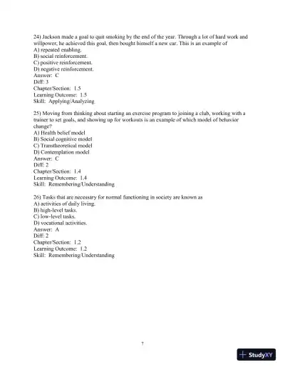 Test Bank for Access To Health, 15th Edition - Page 8 preview image