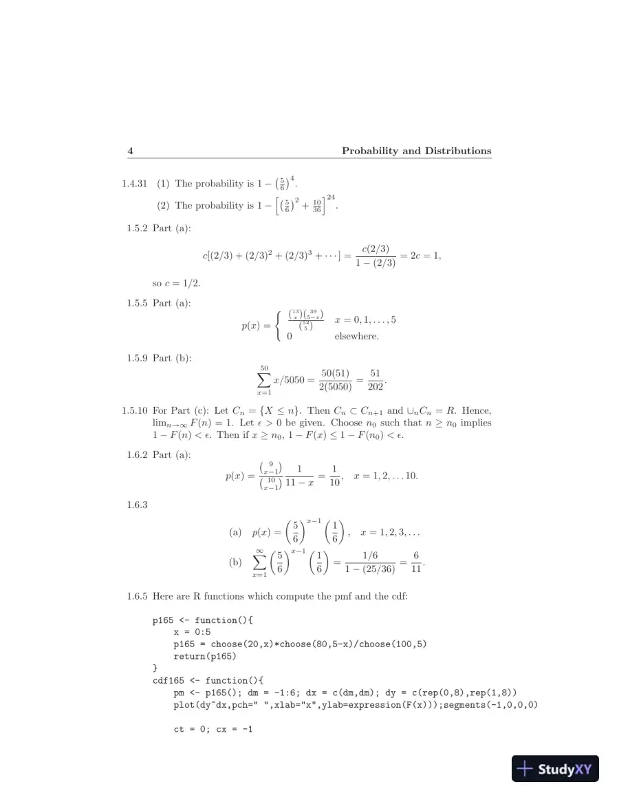 Solution Manual for Introduction to Mathematical Statistics, 8th Edition, page 7