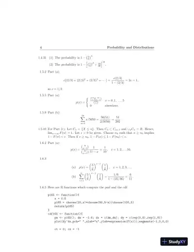 Solution Manual for Introduction to Mathematical Statistics, 8th Edition - Page 7 preview image