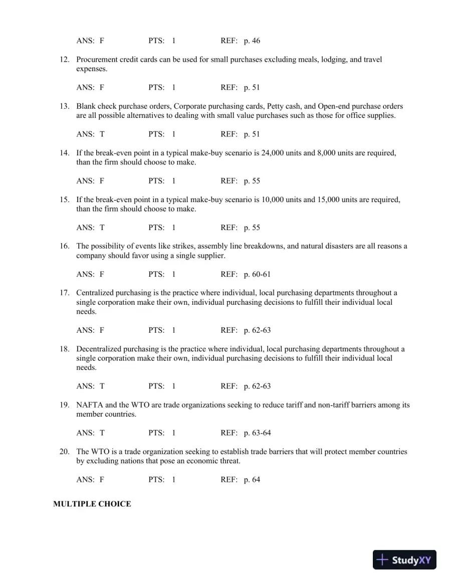 Test Bank For Principles Of Supply Chain Management: A Balanced Approach, 3rd Edition, page 14