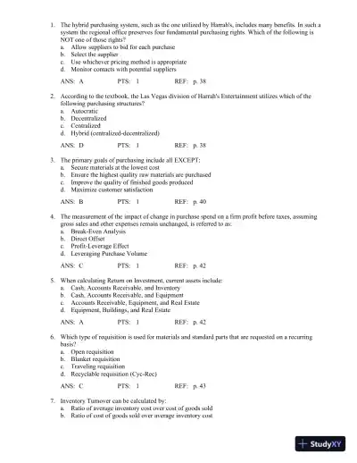 Test Bank For Principles Of Supply Chain Management: A Balanced Approach, 3rd Edition - Page 15 preview image