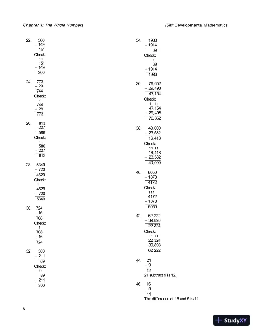 Solution Manual for Developmental Mathematics, 4th Edition, page 12