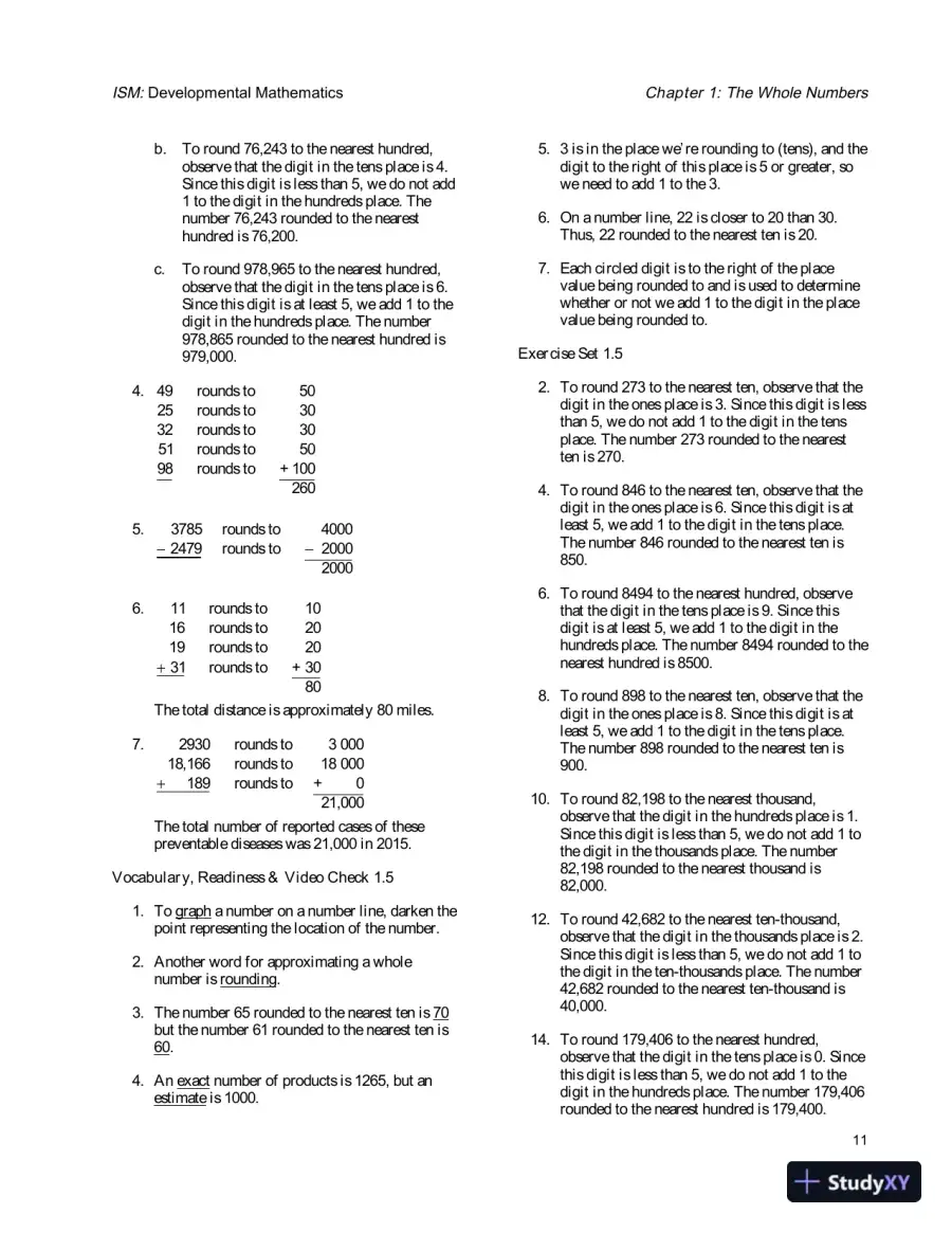Solution Manual for Developmental Mathematics, 4th Edition, page 15