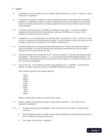 Statistics for Business and Economics , 13th Edition Solution Manual - Page 6 preview image
