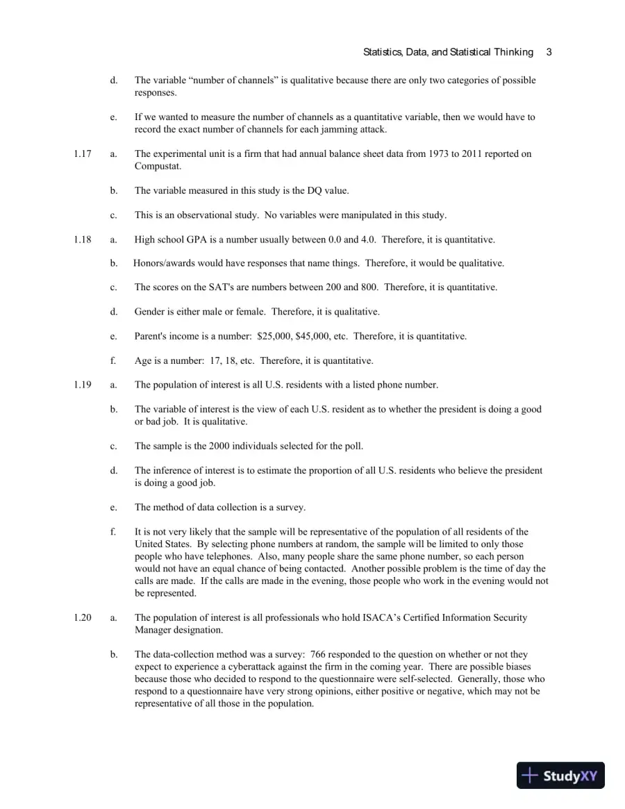 Statistics for Business and Economics , 13th Edition Solution Manual, page 7