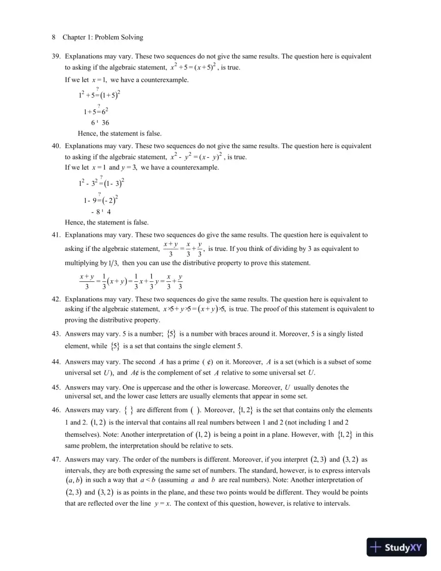 Solution Manual for Mathematics All Around, 6th Edition, page 13