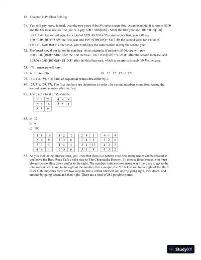 Solution Manual for Mathematics All Around, 6th Edition - Page 17 preview image