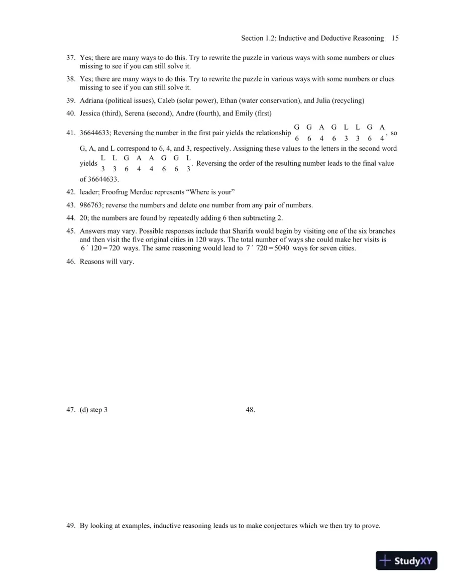 Solution Manual for Mathematics All Around, 6th Edition, page 20