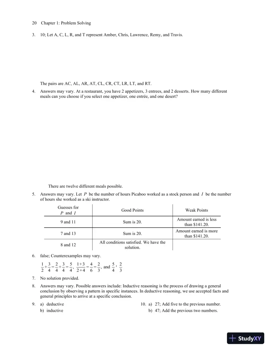 Solution Manual for Mathematics All Around, 6th Edition, page 25