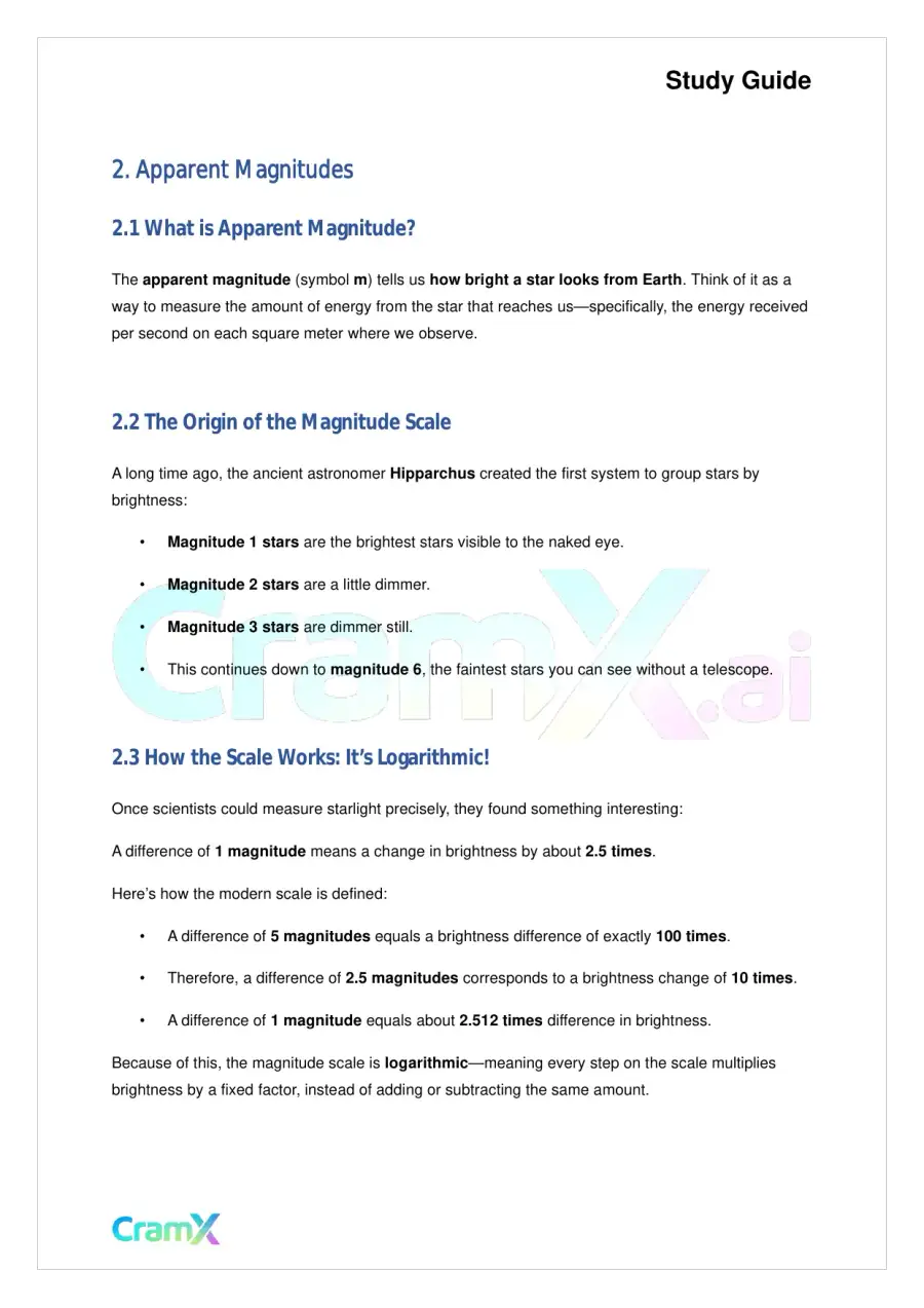 Astronomy - Observational Properties of Stars, page 3