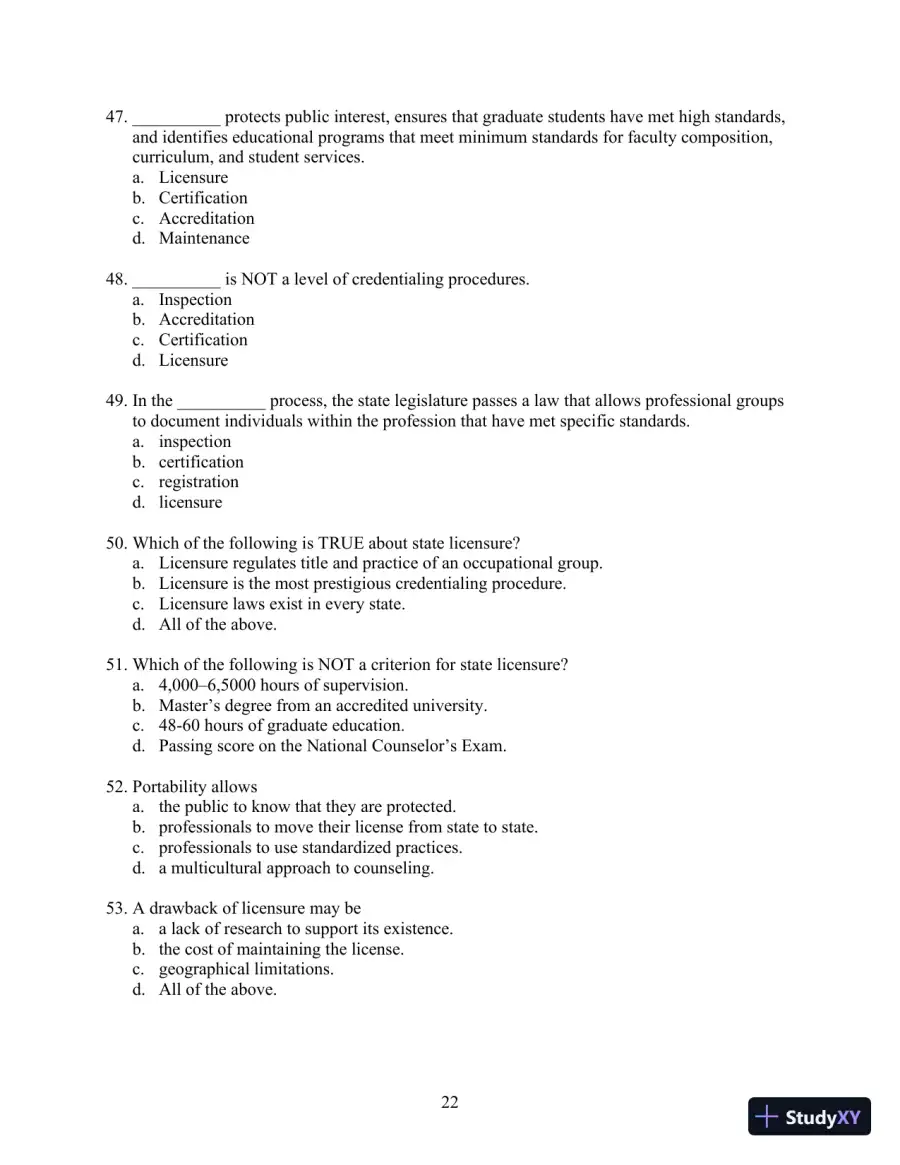 Solution Manual for Orientation to the Counseling Profession: Advocacy, Ethics, and Essential Professional Foundations, 3rd Edition, page 22